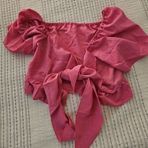 Pink crop top